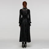 Punk Rave V-Shaped Hollows  Lace Goth Long Dress