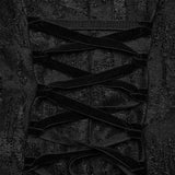 Punk Rave V-Shaped Hollows  Lace Goth Long Dress