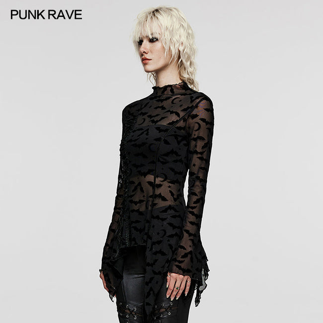 Bat mesh Long Sleeve basic T-Shirt