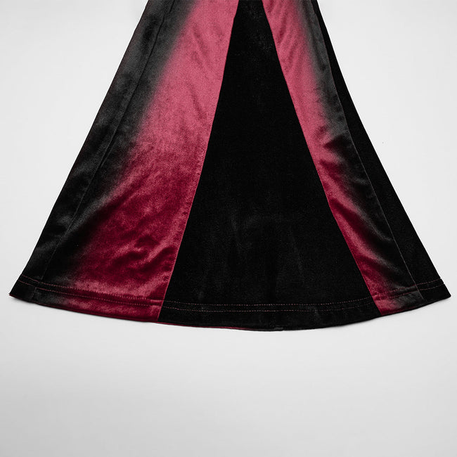 Goth gradient printed flared pants