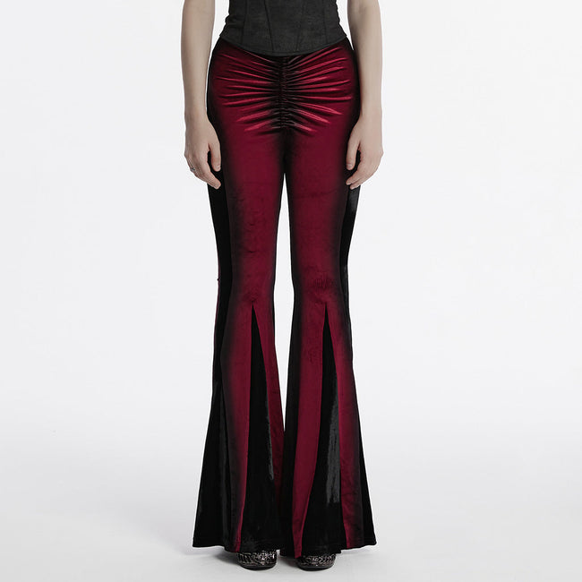 Goth gradient printed flared pants