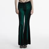 Goth gradient printed flared pants