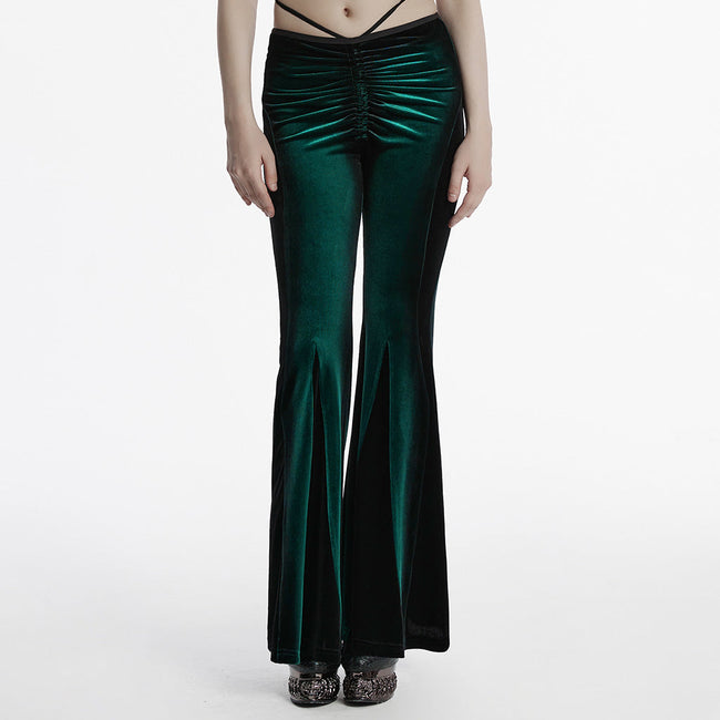 Goth gradient printed flared pants
