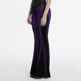 Goth gradient printed flared pants