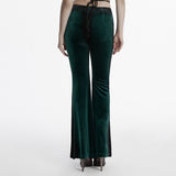 Goth gradient printed flared pants