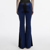 Goth gradient printed flared pants