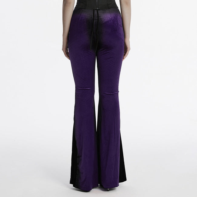 Goth gradient printed flared pants
