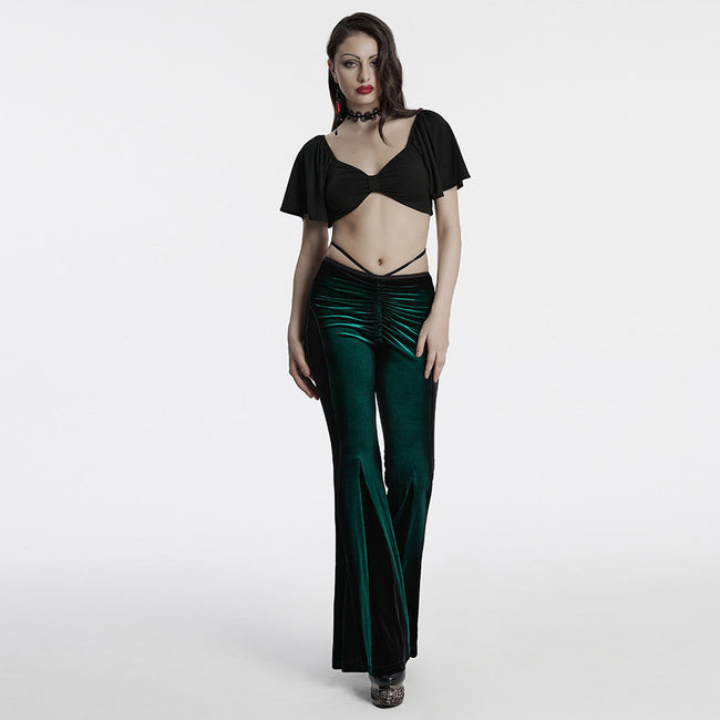 Goth gradient printed flared pants
