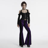 Goth gradient printed flared pants