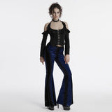 Goth gradient printed flared pants