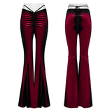 Goth gradient printed flared pants