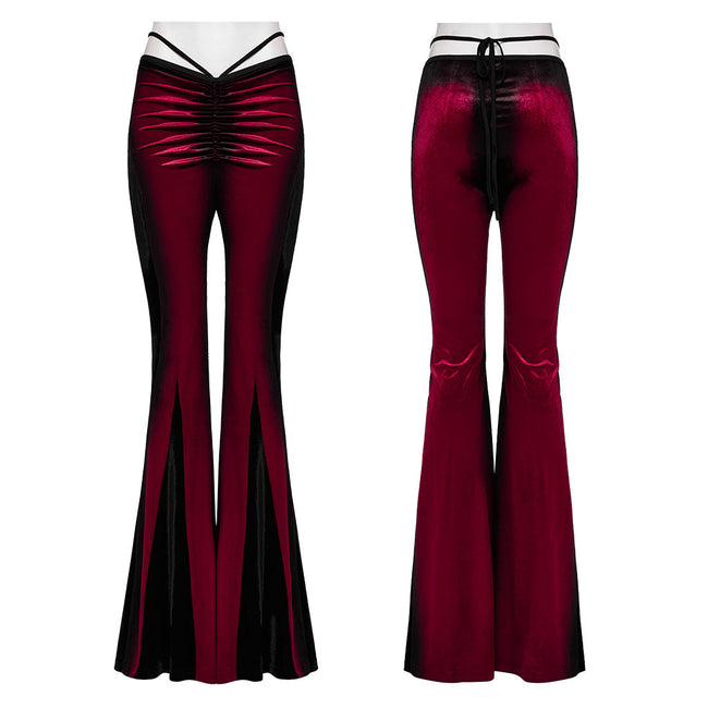 Goth gradient printed flared pants