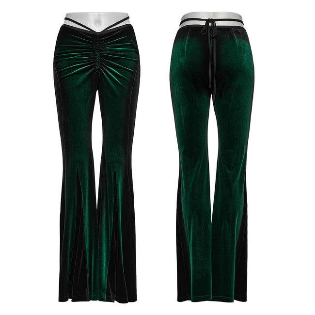 Goth gradient printed flared pants