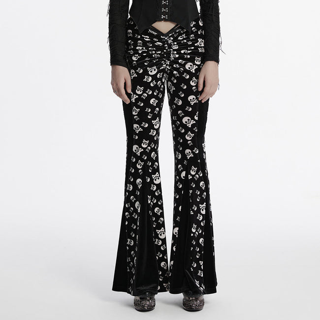Goth skull flared Pants