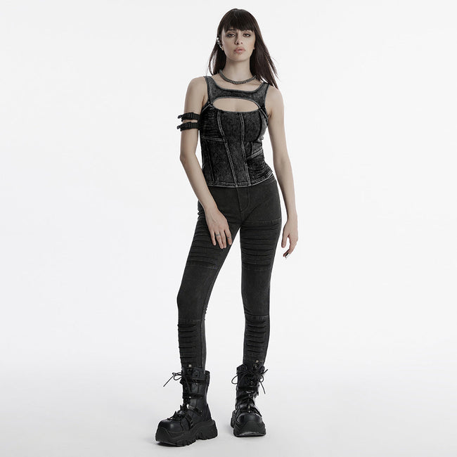 Apocalypse punk knitted jeans