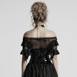 Goth leopard print patent leather corset