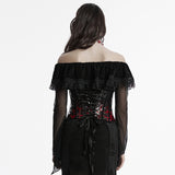 Goth leopard print patent leather corset