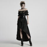 Goth leopard print patent leather corset