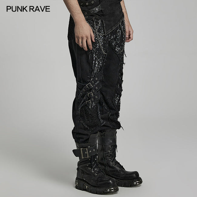 Punk splicing pants