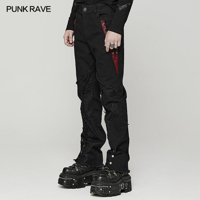 Punk spider mesh pants