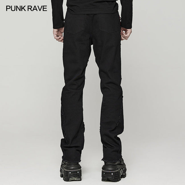 Punk spider mesh pants