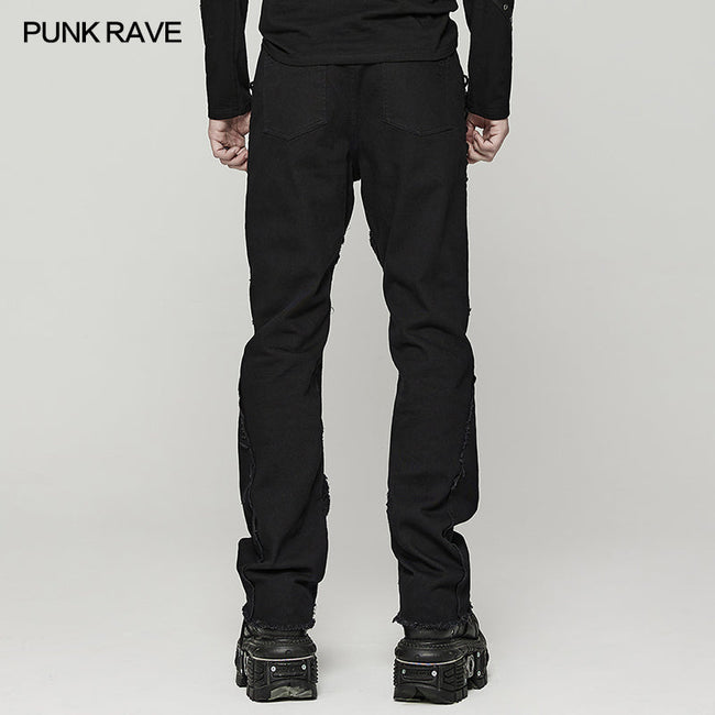Punk spider mesh pants