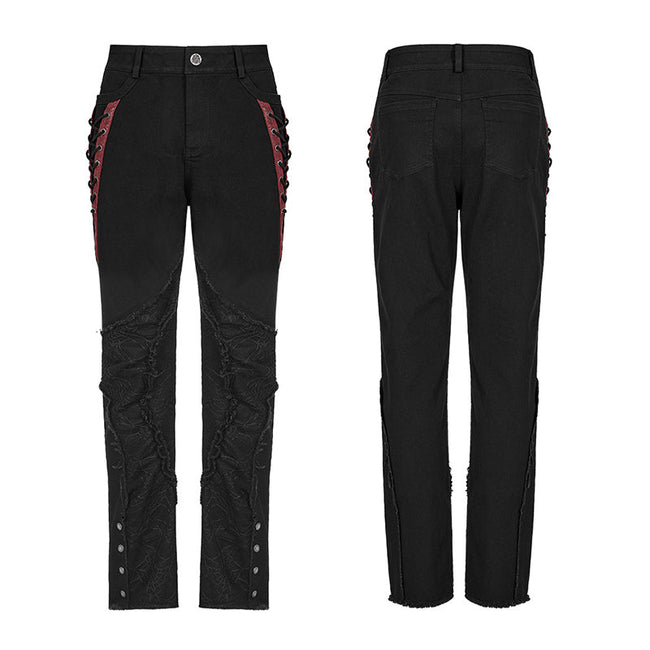 Punk spider mesh pants