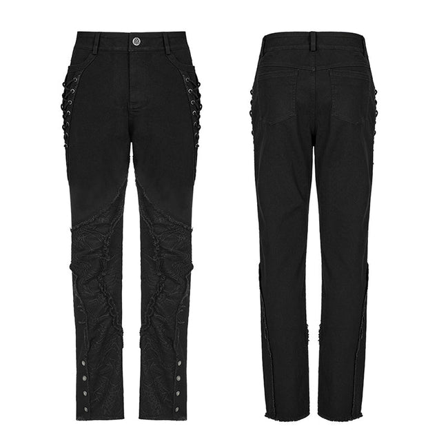 Punk spider mesh pants