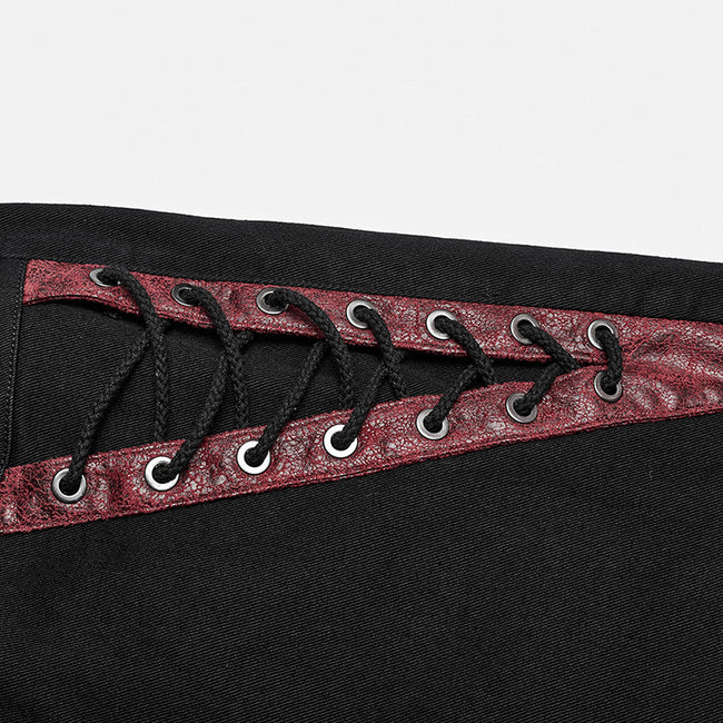 Punk spider mesh pants