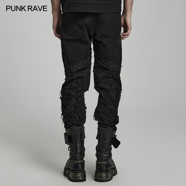 Goth distressed streetwear pants
