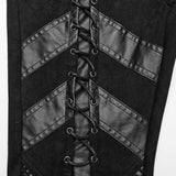 Punk suede flared pants