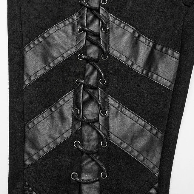 Punk suede flared pants