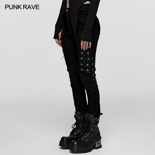 PUNK rubberized mesh Pants