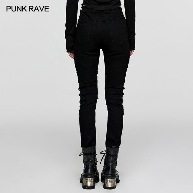 PUNK rubberized mesh Pants