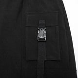 Cyberpunk wide leg cropped pants