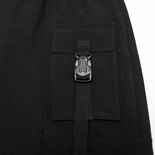 Cyberpunk wide leg cropped pants