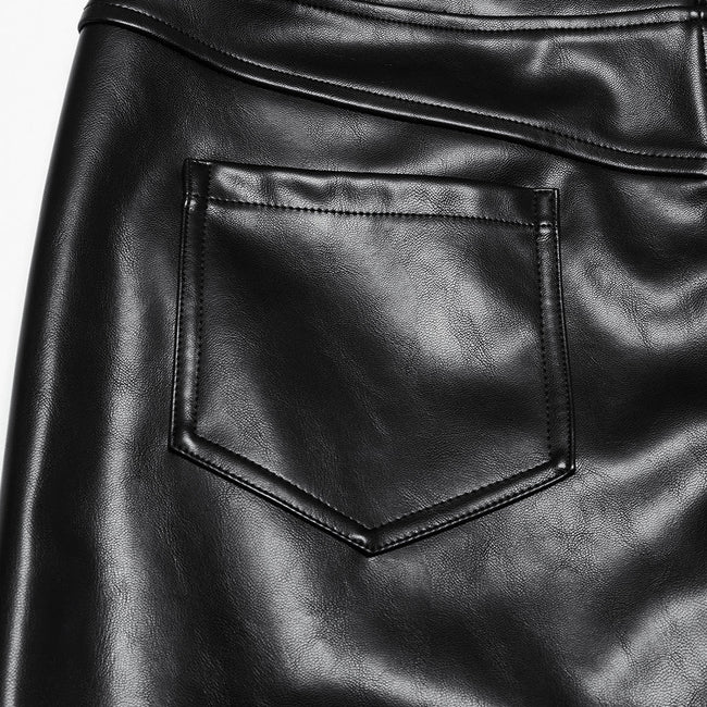 Punk minimalist leather pants