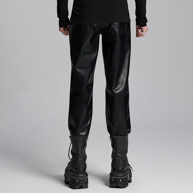 Punk minimalist leather pants