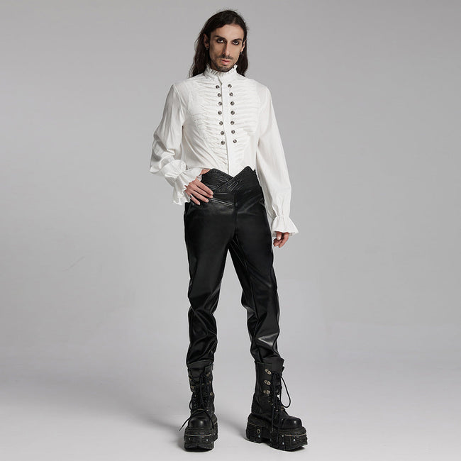 Punk minimalist leather pants