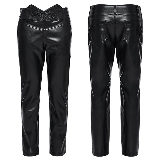 Punk minimalist leather pants
