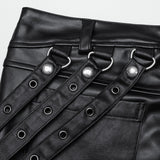 Punk street leather pants