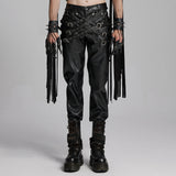 Punk street leather pants