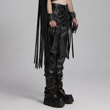 Punk street leather pants