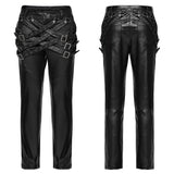 Punk street leather pants