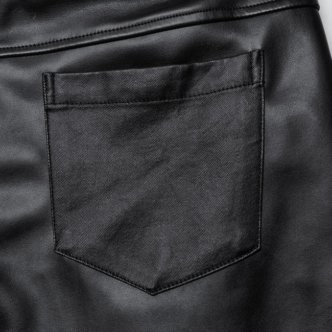 Punk street leather pants