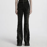 Punk street decadent flared pants