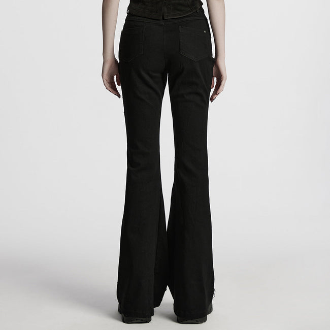 Punk street decadent flared pants
