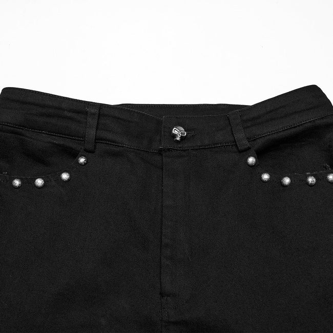 Punk hollow structured flared pants