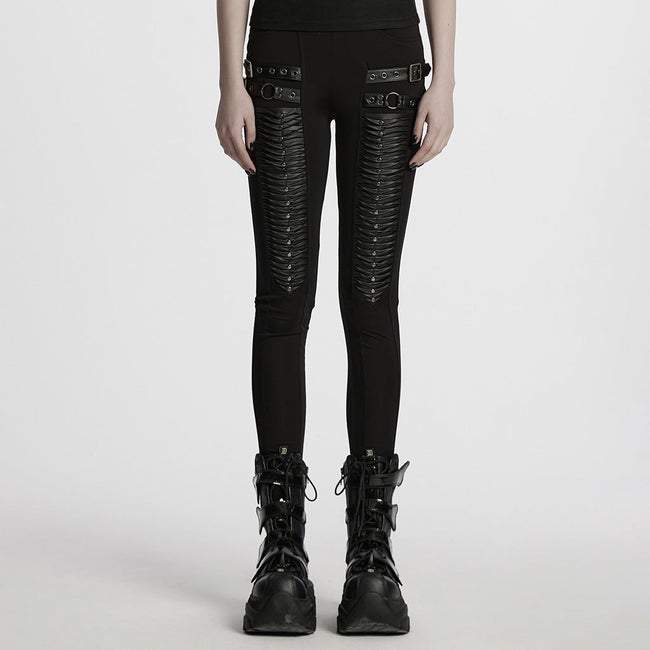 Punk 3D pleated leggings