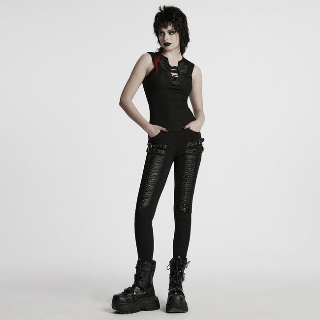 Punk 3D pleated leggings